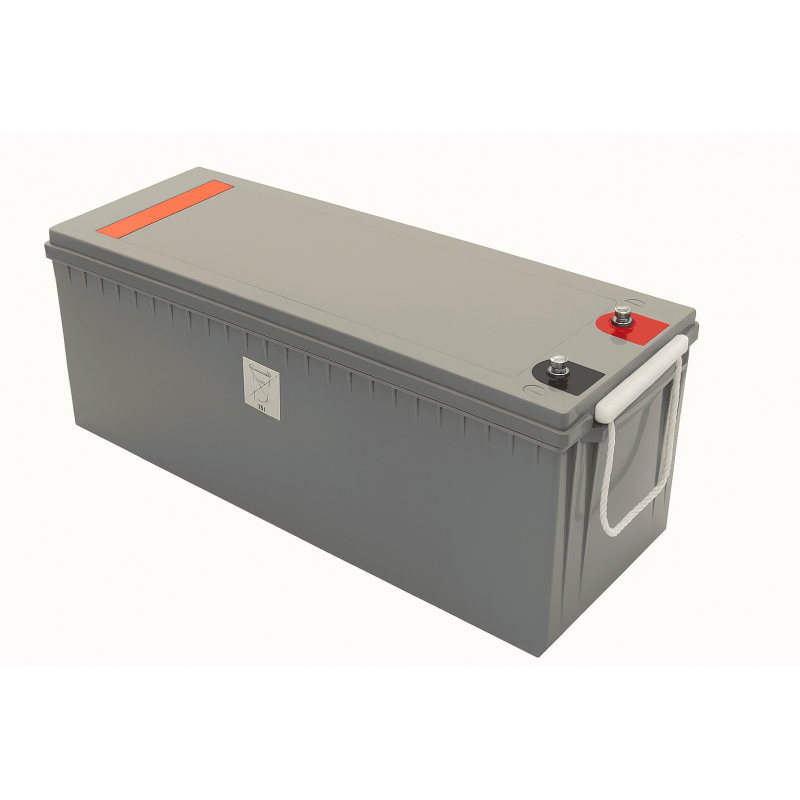 Batteries alimentation 12V, 180Ah, dim. 532x207x219 mm, borne positive a droite, AGM VRLA, acide/plomb, DYNO EUROPE