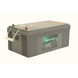 Batteries alimentation 12V, 254Ah, dim. 521x270x208 mm, borne positive a droite, AGM VRLA, acide/plomb, DYNO EUROPE