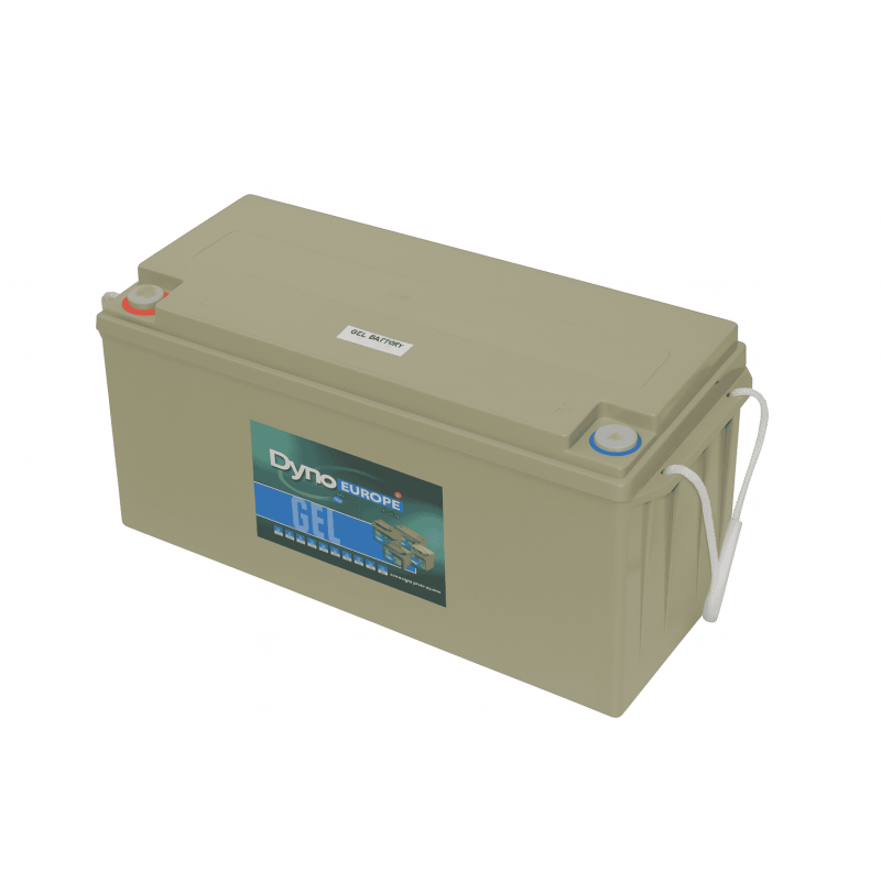 Batteries alimentation 12V, 161Ah, dim. 483x170x241 mm, borne positive a droite, gel, acide/plomb gel, DYNO EUROPE
