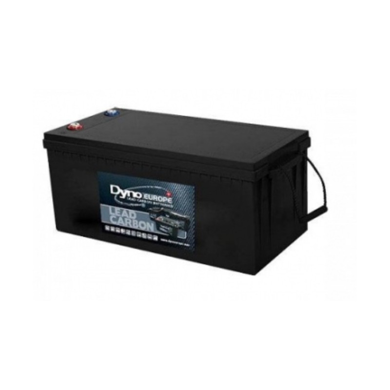 Batteries alimentation 12V, 240Ah, dim. 522x240x226 mm, borne positive a droite, Standard, acide/plomb/carbon, DYNO EUROPE