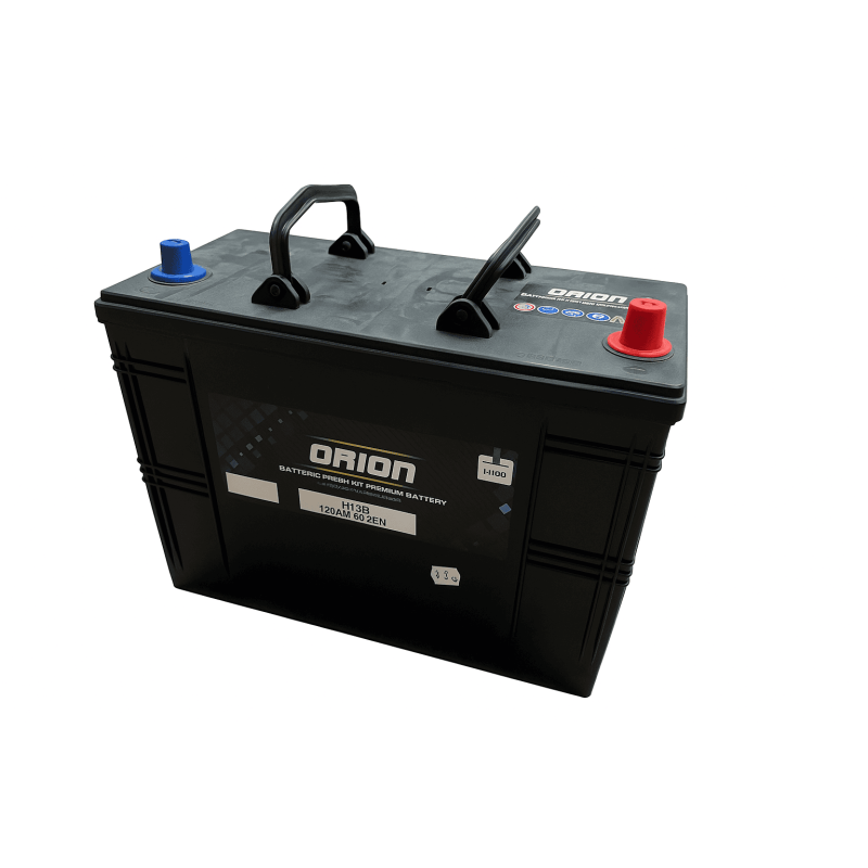 Batteries demarrage 12V, 125Ah, 800A EN, dim. 345x173x284 mm, borne positive a droite, Standard, acide/plomb, ORION