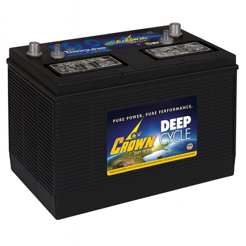 Batteries demarrage 12V, 130Ah, dim. 330x171x238 mm, borne positive a gauche, Standard, acide/plomb, CROWN