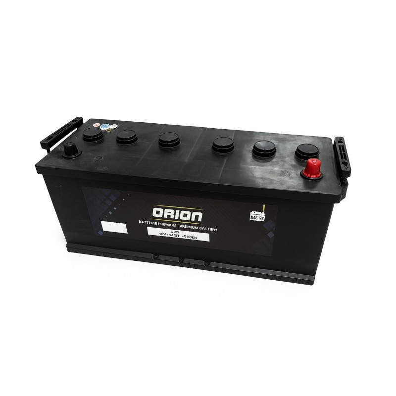 Batteries demarrage 12V, 140Ah, 900A EN, dim. 508x174x205 mm, borne positive a droite, avec entretien, acide/plomb, ORION