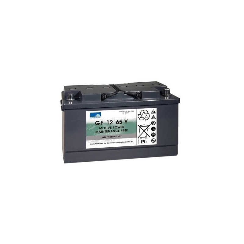 Batteries alimentation 12V, 78Ah, dim. 353x175x190 mm, borne positive a droite, gel VRLA, acide/plomb gel, SONNENSCHEIN