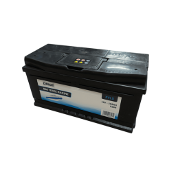 Batteries alimentation 12V, 100Ah, dim. 353x175x190 mm, borne positive a droite, marine, acide/plomb, ORION