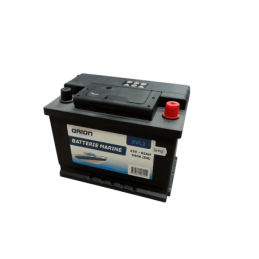 Batteries alimentation 12V, 60Ah, 540A EN, dim. 242x175x190 mm, borne positive a droite, marine, acide/plomb, ORION