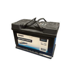Batteries alimentation 12V, 75Ah, 640A EN, dim. 275x175x190 mm, borne positive a droite, marine, acide/plomb, ORION