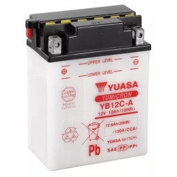 Batteries demarrage 12V, 12Ah, 150A EN, dim. 135x81x175 mm, borne positive a gauche, pack acide, acide/plomb
