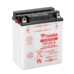 Batteries demarrage 12V, 12Ah, 150A EN, dim. 135x80x160 mm, borne positive a gauche, pack acide, acide/plomb, KYOTO