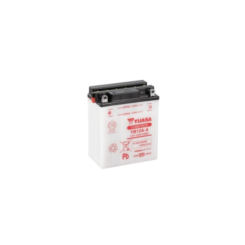 Batteries demarrage 12V, 12Ah, 150A EN, dim. 135x80x160 mm, borne positive a gauche, pack acide, acide/plomb, KYOTO