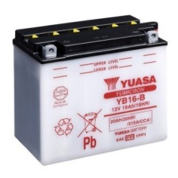 Batteries demarrage 12V, 19Ah, 215A EN, dim. 175x100x155 mm, borne positive a gauche, pack acide, acide/plomb, YUASA