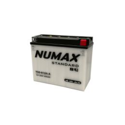 Batteries demarrage 12V, 20Ah, 240A EN, dim. 206x92x166 mm, borne positive a gauche, pack acide, acide/plomb, NUMAX