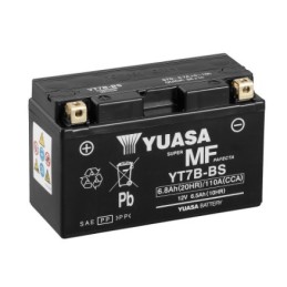 Batteries demarrage 12V, 6Ah, 110A EN, dim. 150x65x92 mm, borne positive a gauche, SLA, acide/plomb, YUASA
