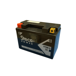 Batteries demarrage 12V, 8Ah, 120A EN, dim. 150x69x105 mm, borne positive a gauche, SLA, acide/plomb, STECO POWER