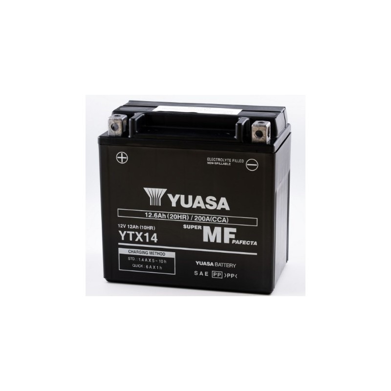 Batteries demarrage 12V, 12Ah, 270A EN, dim. 150x88x145 mm, borne positive a gauche, gel, acide/plomb gel