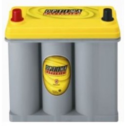 Batteries demarrage 12V, 38Ah, 460A EN, dim. 237x127x227 mm, borne positive a Gauche, AGM en spirale, acide/plomb, OPTIMA