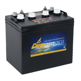 Batteries alimentation 8V, 170Ah, dim. 262x179x278 mm, borne positive a gauche, Standard, acide/plomb, CROWN