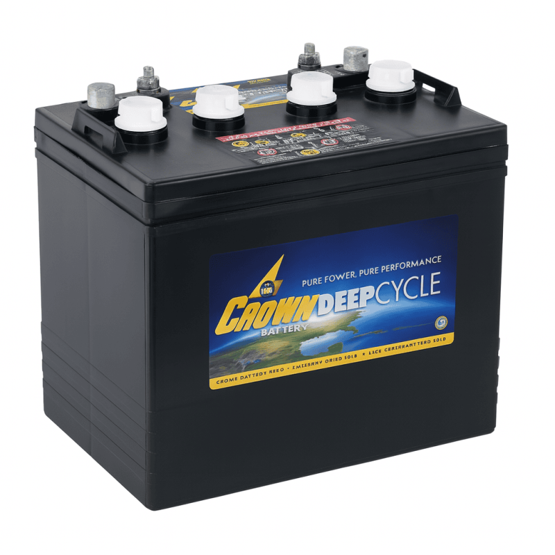 Batteries alimentation 8V, 170Ah, dim. 262x179x278 mm, borne positive a gauche, Standard, acide/plomb, CROWN