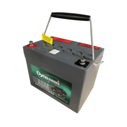 Batteries alimentation 12V, 41Ah, dim. 195x130x163 mm, borne positive a gauche, AGM VRLA, acide/plomb, DYNO EUROPE