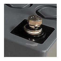 Batteries alimentation 12V, 48Ah, dim. 197x165x172 mm, borne positive a gauche, AGM VRLA, acide/plomb, DYNO EUROPE