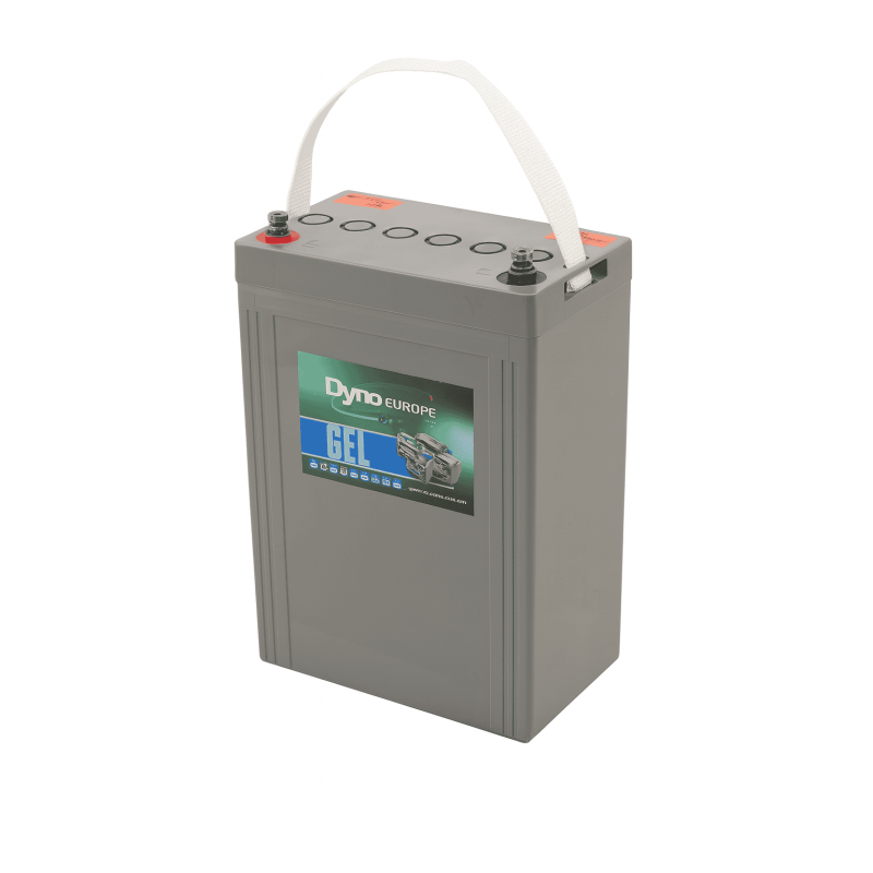 Batteries alimentation 12V, 86Ah, dim. 250x150x401 mm, borne positive a gauche, gel, acide/plomb gel, DYNO EUROPE