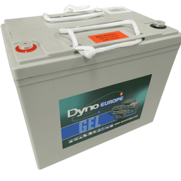 Batteries alimentation 12V, 86Ah, dim. 260x168x212 mm, borne positive a gauche, gel, acide/plomb gel, DYNO EUROPE