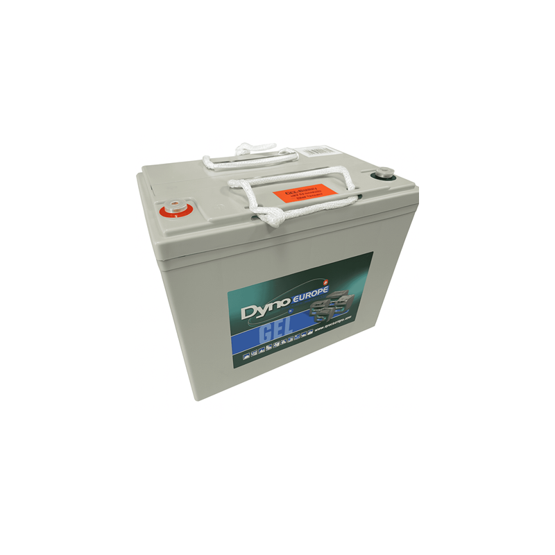 Batteries alimentation 12V, 86Ah, dim. 260x168x212 mm, borne positive a gauche, gel, acide/plomb gel, DYNO EUROPE