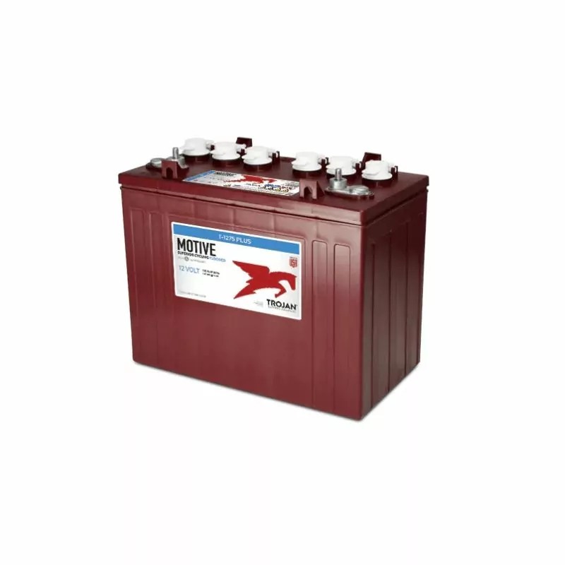 Batteries alimentation 12V, 150Ah, dim. 354x181x283 mm, borne positive a gauche, Standard, acide/plomb, TROJAN