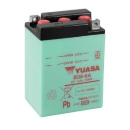Batteries demarrage 6V, 14Ah, 104A EN, dim. 119x83x161 mm, bornes en diagonale, pack acide, acide/plomb, YUASA
