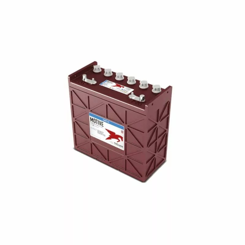 Batteries alimentation 12V, 225Ah, dim. 380x176x374 mm, borne positive a gauche, Standard, acide/plomb, TROJAN