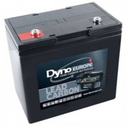 Batteries alimentation 12V, 55Ah, dim. 229x138x212 mm, borne positive a gauche, Standard, acide/plomb/carbon, DYNO EUROPE