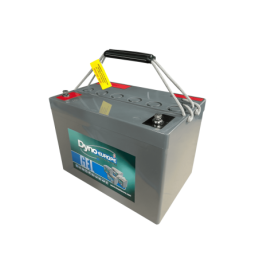 Batteries alimentation 12V, 46Ah, dim. 197x165x158 mm, borne positive a gauche, AGM VRLA, acide/plomb, DYNO EUROPE