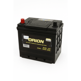 Batteries demarrage 12V, 35Ah, 300A EN, dim. 187x128x224 mm, borne positive a gauche, Standard, acide/plomb, ORION