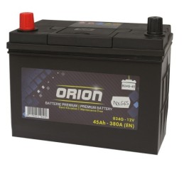 Batteries demarrage 12V, 45Ah, 380A EN, dim. 238x129x224 mm, borne positive a gauche, Standard, acide/plomb, ORION