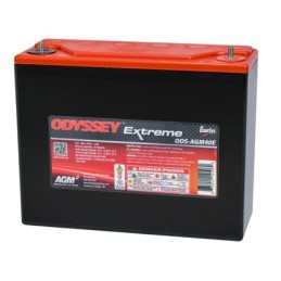 Batteries demarrage 12V, 45Ah, 500A EN, dim. 250x97x206 mm, borne positive a droite, AGM, acide/plomb, ODYSSEY