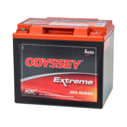Batteries demarrage 12V, 42Ah, 540A EN, dim. 200x169x193 mm, borne positive a droite, AGM, acide/plomb, ODYSSEY