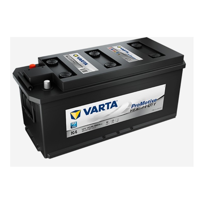 Batteries demarrage 12V, 143Ah, 950A EN, dim. 514x218x210 mm, borne positive a gauche, Standard, acide/plomb, VARTA