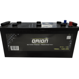Batteries demarrage 12V, 154Ah, 1200A EN, dim. 513x189x223 mm, borne positive a gauche, Standard, acide/plomb, ORION