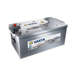 Batteries demarrage 12V, 210Ah, 1120A EN, dim. 518x276x242 mm, borne positive a gauche, AGM, acide/plomb, VARTA