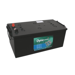 Batteries alimentation 12V, 150Ah, dim. 513x223x223 mm, borne positive a gauche, gel, acide/plomb gel, DYNO EUROPE
