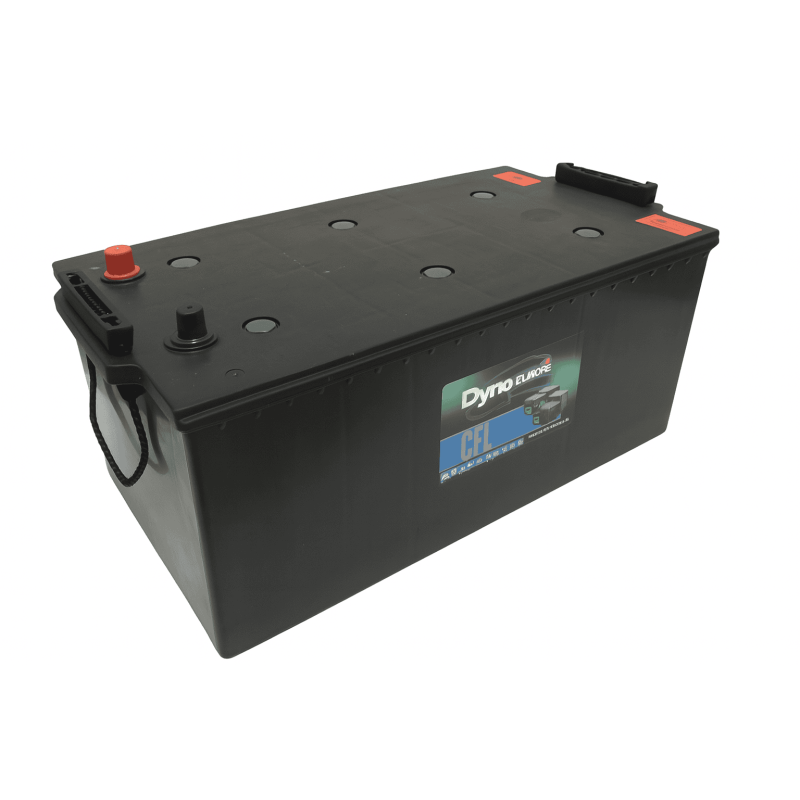 Batteries alimentation 12V, 200Ah, dim. 517x270x240 mm, borne positive a gauche, gel, acide/plomb gel, DYNO EUROPE