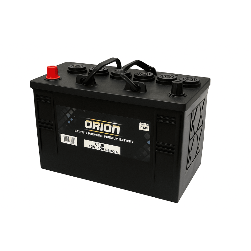 Batteries demarrage 12V, 110Ah, 800A EN, dim. 345x173x234 mm, borne positive a gauche, avec entretien, acide/plomb, ORION