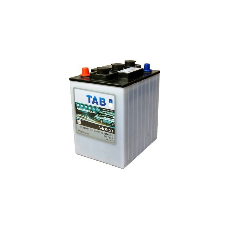 Batteries alimentation 6V, 220Ah, dim. 244x190x275 mm, tubulaire, acide/plomb, TAB