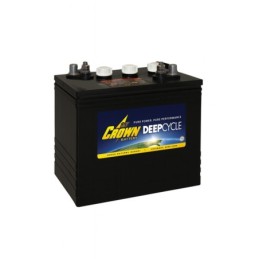 Batteries alimentation 6V, 240Ah, dim. 260x179x278 mm, bornes en diagonale, Standard, acide/plomb, CROWN