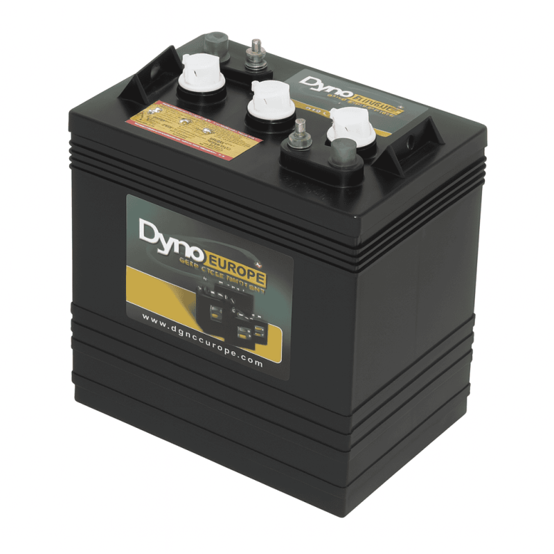 Batteries alimentation 6V, 260Ah, dim. 260x179x295 mm, bornes en diagonale, Standard, acide/plomb, DYNO EUROPE