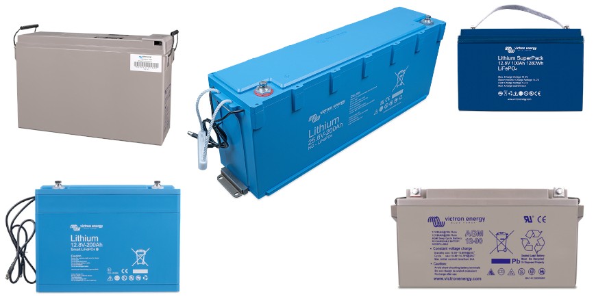 Batteries de marque Victron energiy  AGM GEL telecom plomb-carbone super cycle lithium