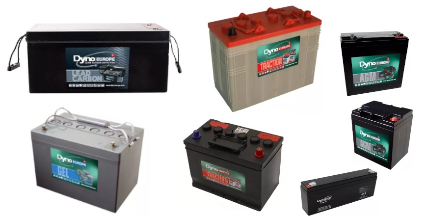 Batteries de marque Dyno Europe voiture EFB AGM auxiliaire motos scooter quad marine VRLA