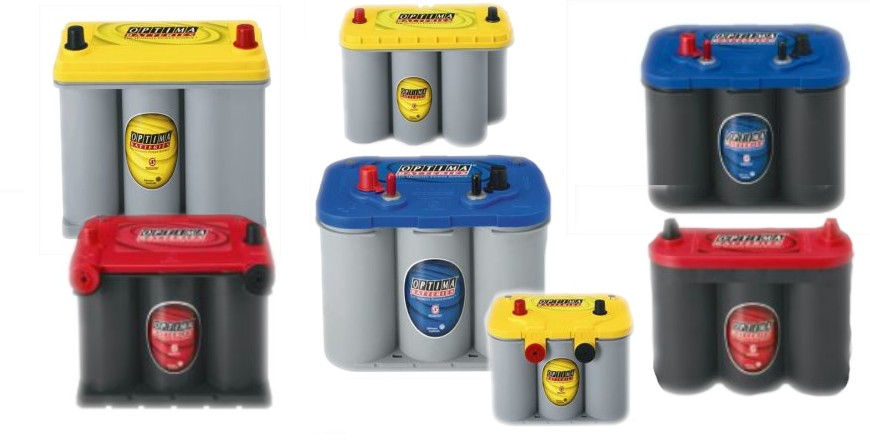 Batteries de marque OPTIMA yellowtop bluetop redtop